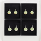 Light Green Mini Ceramic Circle Charm with Huggie Hoops