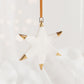 White Star Ceramic Ornament with Gold Tips
