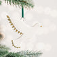 Ceramic White Dove Ornament with Gold Tips