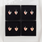 Pink  Mini Ceramic Heart Charm with Huggie Hoops