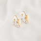 Spotty Heart Ceramic Charm with Huggie Hoops