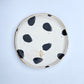Side Plate with Black Spots and Gold Flower Motif Stamp