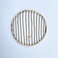 Set of 4 Dessert Plates With Gold Flower Motif Stamp