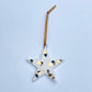 Ceramic Star Ornament with Black and Gold Painted Pattern