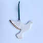 Ceramic White Dove Ornament with Gold Tips